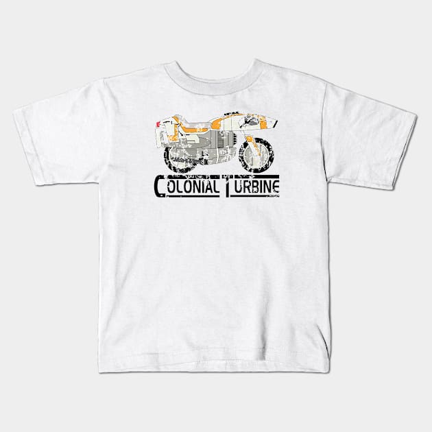 BSG Turbine Vintage Style Tee Kids T-Shirt by J. Rufus T-Shirtery